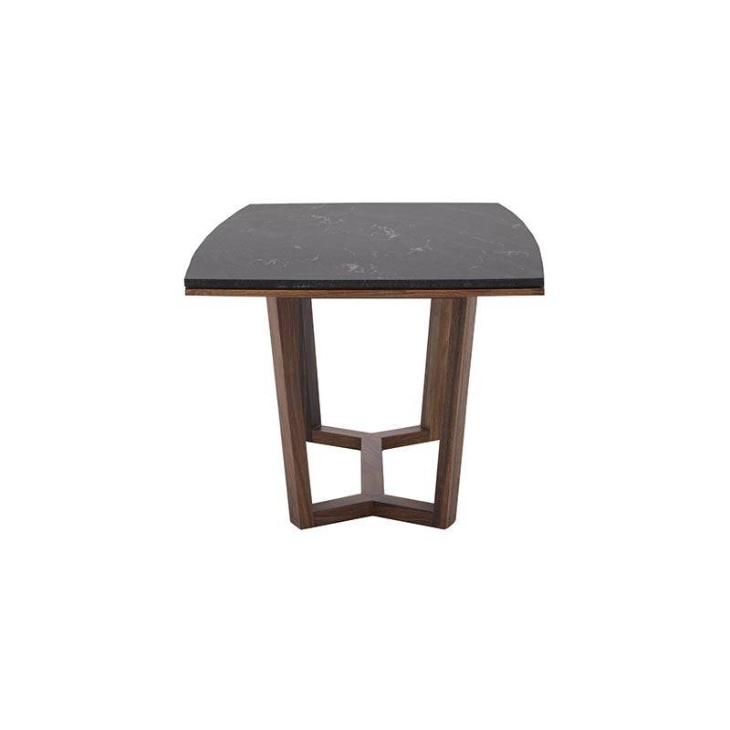 Juego de comedor Quetzal de 8 piezas con mesa de madera de parota y granito natural, en color café, de la marca deurope.com.mx