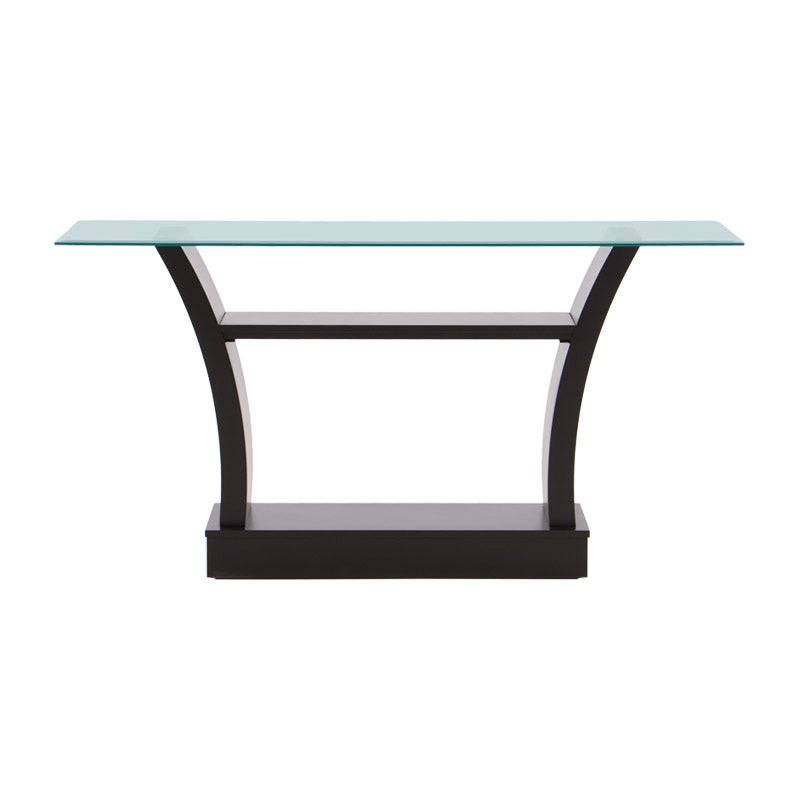 Juego de comedor Tulip de madera Nogal con cubierta de cristal, incluye 6 piezas, deoupe.com.mx, frente 160 cm, alto 83 cm, fondo 42 cm.