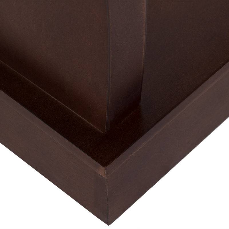 Juego de comedor Tulip de madera nogal con cubierta de cristal, incluye mesa y 6 sillas en un ambiente moderno y elegante.