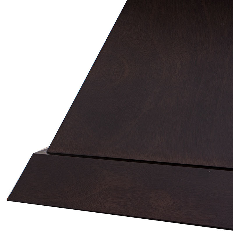 Juego de comedor Quetzal deoupe.com.mx con mesa de mármol y chapa de caoba, de 9 piezas, en color tabaco, estilo elegante.