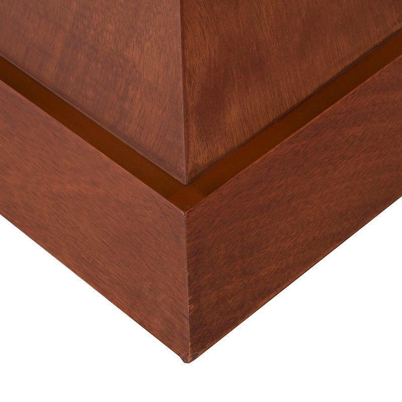 Juego de comedor Quetzal deoupe.com.mx con mesa de madera y marmol, 9 piezas, en acabado en tono tabaco y caoba.