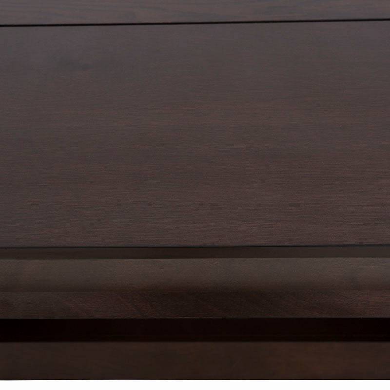Juego de comedor Siena de 9 piezas con mesa de madera en tono tabaco y chapa de okumé, frente de 210 cm, altura 75 cm, fondo 115 cm