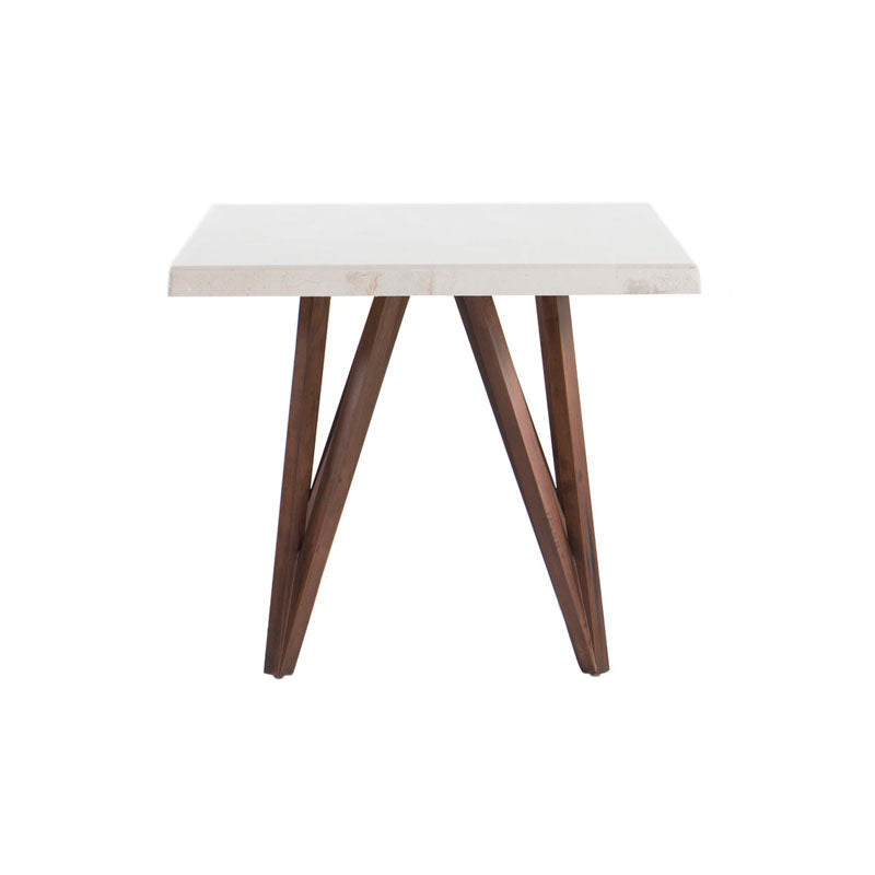 Juego de comedor Aragón de Deurope con estructura de madera de poplar y tapa de mármol, incluye mesa de 120 cm de largo.