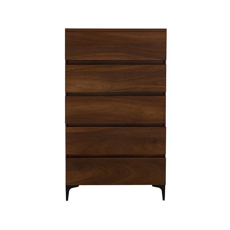 Cómoda Mariota de madera color café parota, mueble de almacenamiento para sala o dormitorio.