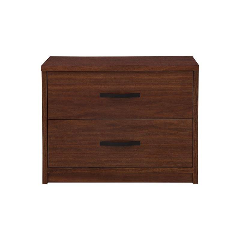 Juego de recámara Bourbon de 5 piezas, con cómoda de madera de pino en color café y diseño elegante.