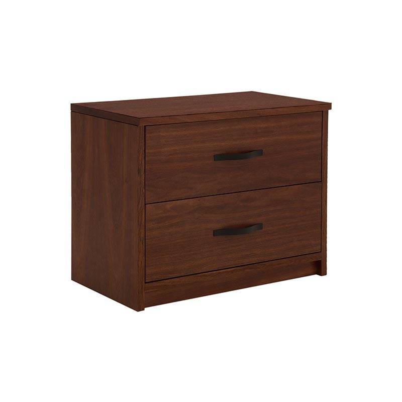 Comoda Bourbon de madera de pino en color café, parte del juego de recámara deurope.com.mx, con diseño elegante y funcional.