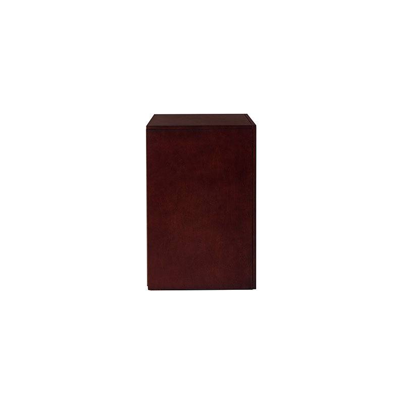 Cómoda Rochelle de madera de pino enchapada en maple americano, con dimensiones de 80x63x40 cm, en acabado nogal.