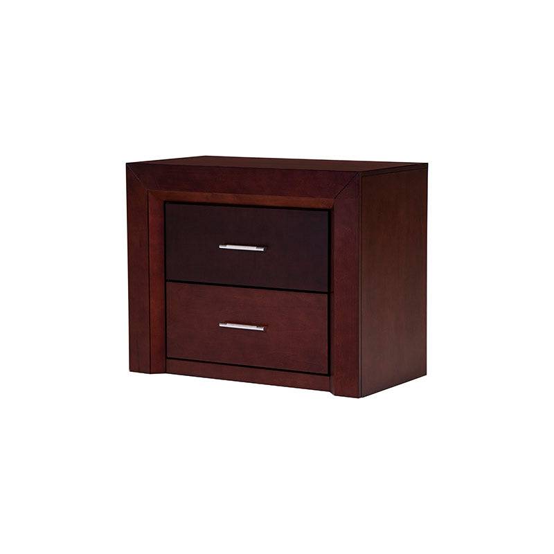 Cómoda Rochelle de madera de pino enchapada en maple americano, con 80 cm de ancho, 63 cm de alto y 40 cm de fondo.
