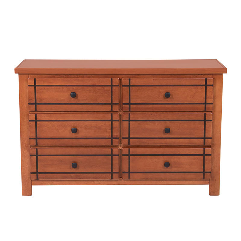 Cómoda Texas de madera nogal de estilo industrial, con 120 cm de ancho, 75 cm de alto y 40 cm de fondo, de Deurope.