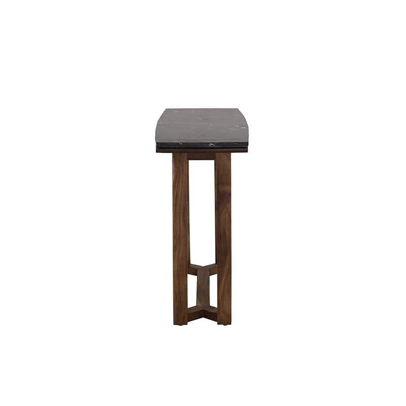 Consoleta Montecarlo de consola de Deurope.com.mx, estructura moderna y elegante en madera oscura para sala o recibidor.