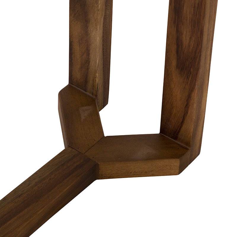 Consoleta Montecarlo de estilo clásico en madera oscura, con superficie lisa y diseño elegante para muebles de sala.