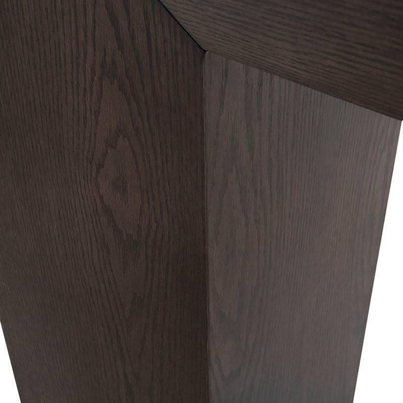 Consola Ripol de color gris Ash y madera industrializada enchapada en encino, deupe.com.mx, mueble moderno y elegante para sala.