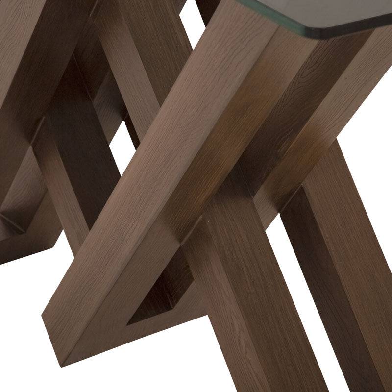 Juego de comedor Vemer de 10 piezas con consolas de madera oscura, estilo moderno y elegante para el hogar.