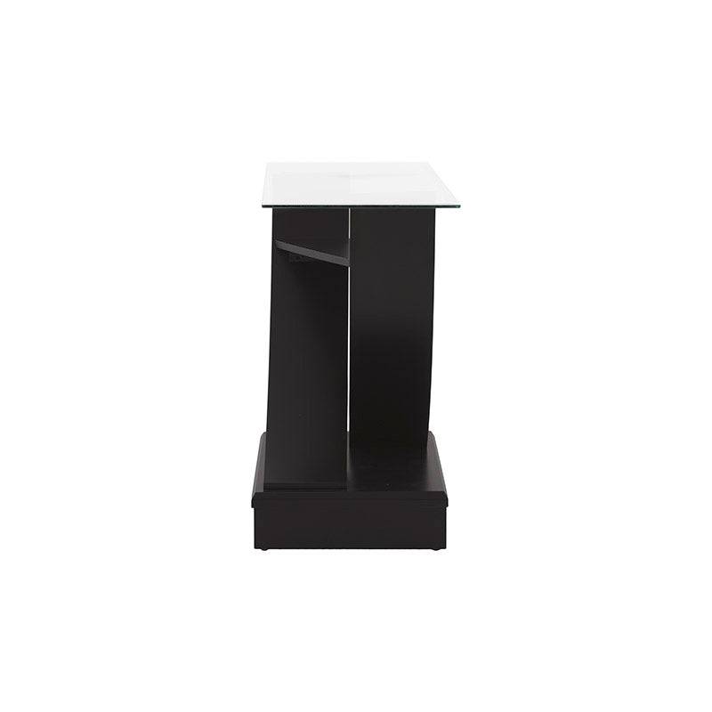 Conjunto de comedor Aragón de 8 piezas de madera nogal y cristal, con consola de diseño elegante y dimensiones de 130x83x42 cm