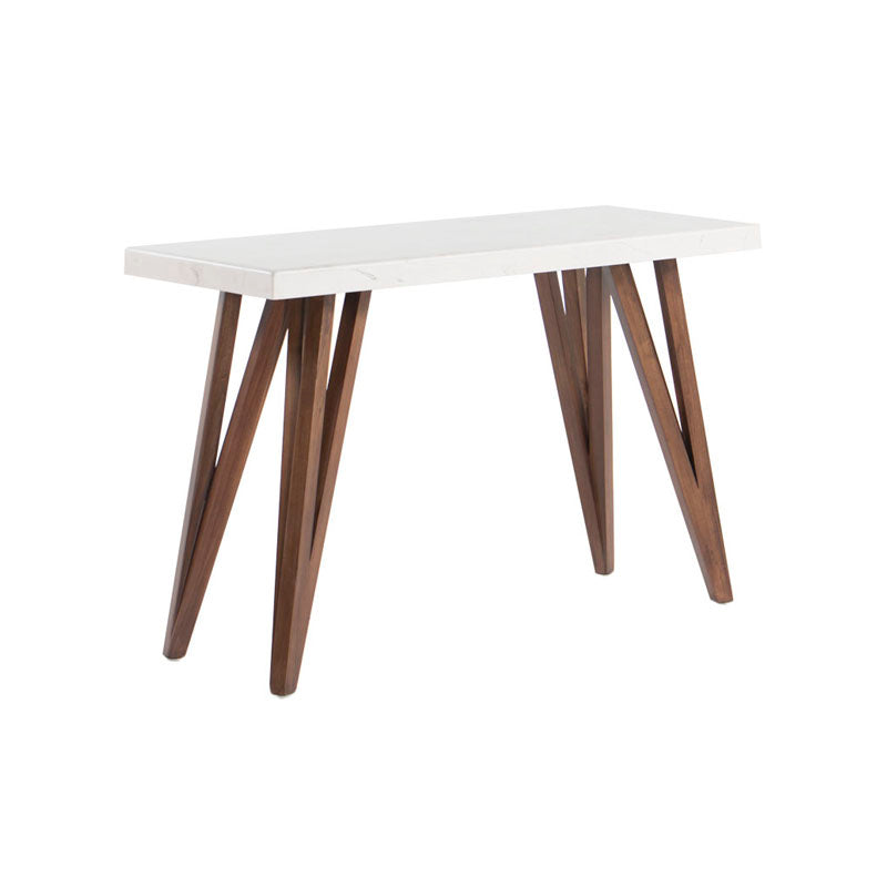 Conjunto de comedor Aragón de Deurope con estructura de madera de poplar y cubierta de mármol, compacto y elegante.