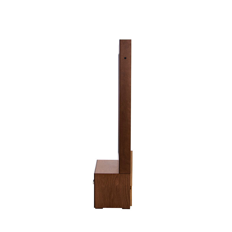 Espejo de pie Noruega de Deurope con marco de chapa de okumé, tamaño 80x180 cm, frente de 40 cm, estilo moderno y elegante.