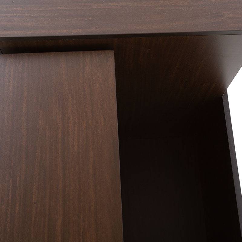 Espejo de pie de madera nogal oscuro en estilo industrial, con marco de 62 cm de frente y 180 cm de alto, para recámara Boston.
