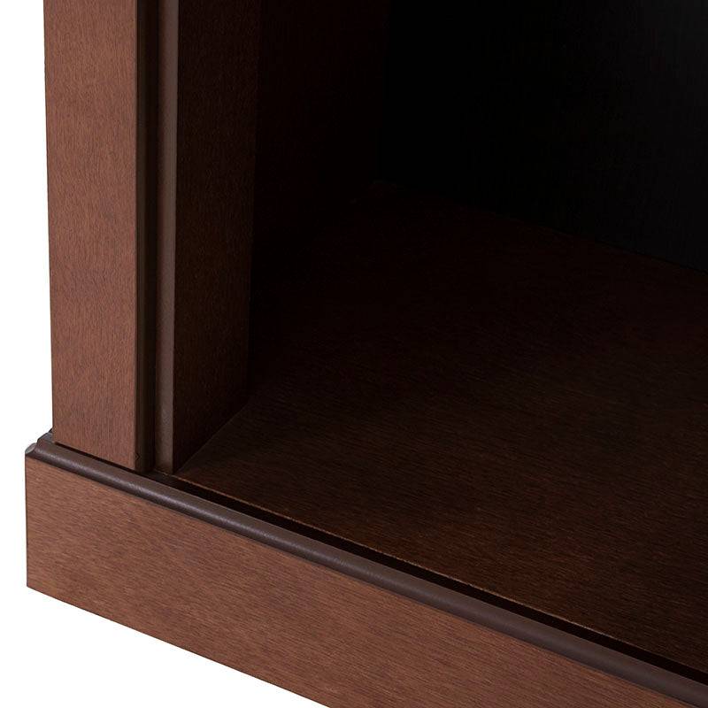 Espejo de pie Perth de Deurope con marco de madera tabaco y chapa de okumé, tamaño alto y amplio, para decoración moderna.