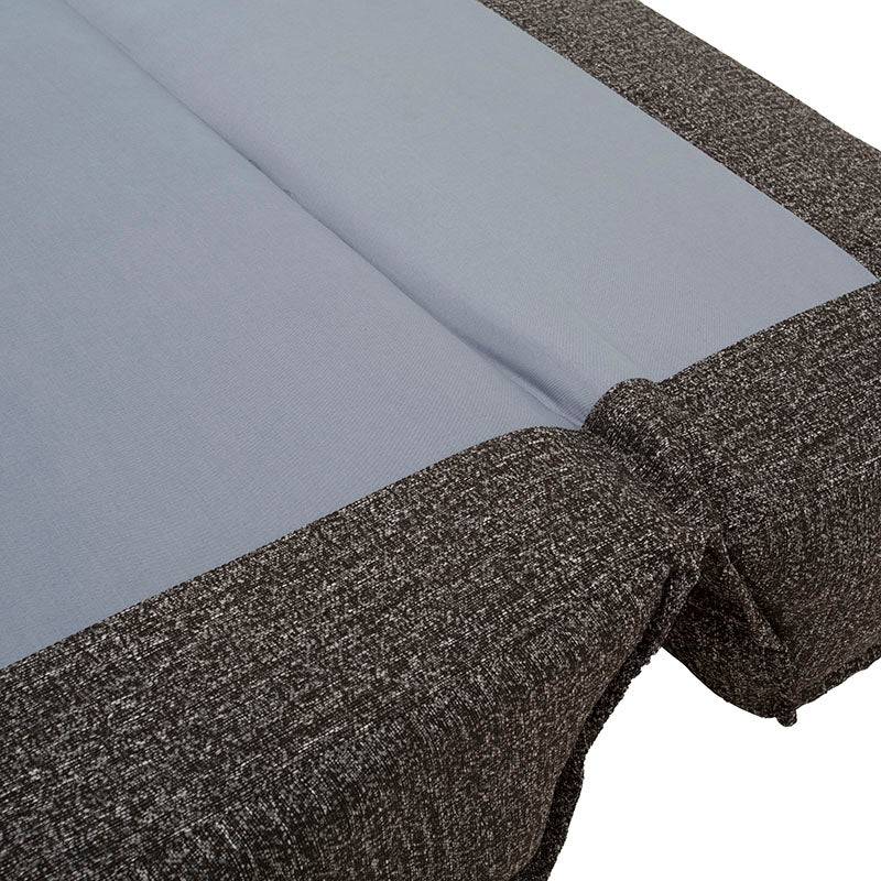 Futón Blux de Deurope en tela gris con tapizado tipo jaquard, dimensiones 86x62x100 cm, estilo moderno y cómodo.
