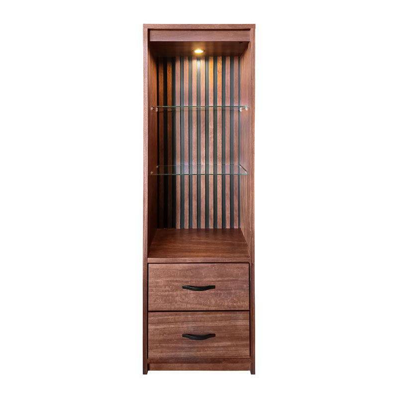 Exhibidor de madera Bourbon de deurope.com.mx para libros o artículos decorativos.