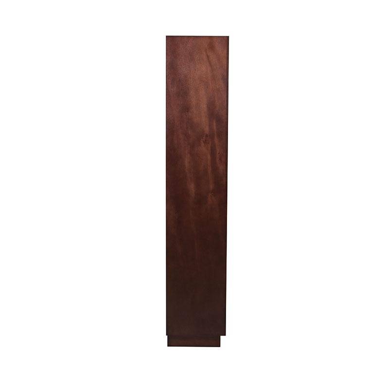 Librero con puertas Quebec de madera de nogal, encino y okumé, de aproximadamente 100 cm de alto y 180 cm de ancho.
