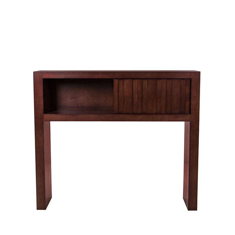 Librero superior Quebec de madera de nogal, chapa de encino y okumé, con dimensiones de 140x120x35 cm, de deurope.com.mx