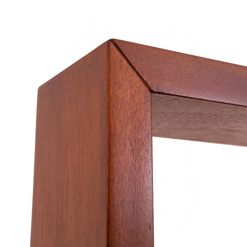 Librero Donat de madera con acabado en chapa de caoba, dimensiones 100x190x33 cm, en color tabaco, de deurope.com.mx