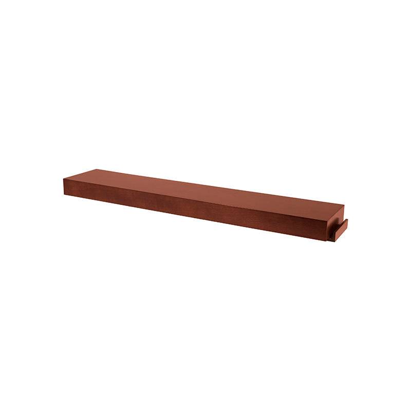 Librero superior Travesaño Tamayo deurope con chapa de caoba, frente de 160 cm, alto 10 cm y fondo de 30 cm, en tono tabaco