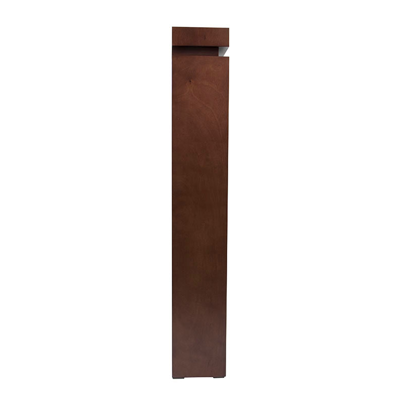 Librero Tamayo de 40 cm de ancho en madera de caoba con acabado en tono tabaco, frente y estructura visible en la imagen.