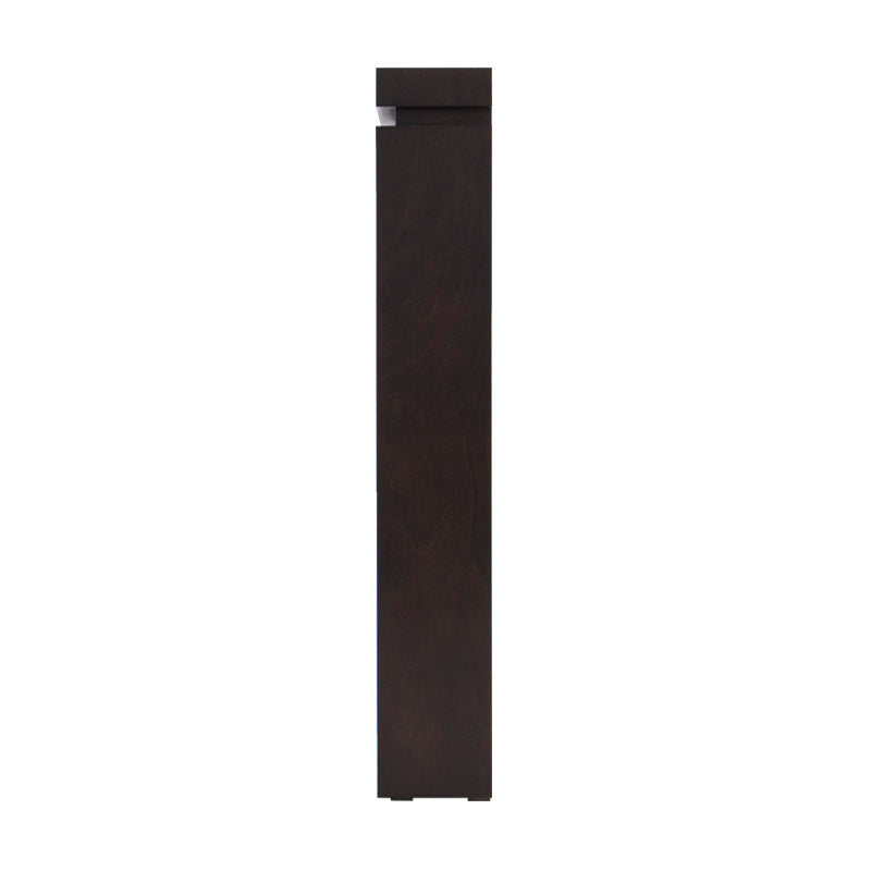 Librero Tamayo de 40 cm de ancho en chapa de caoba con estantes abiertos, deurope.com.mx.