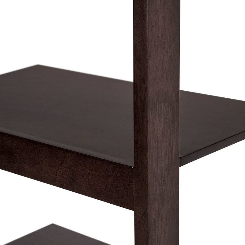 Librero Cay de 60 cm de ancho en madera de caoba, con puertas y estantes, deeperue.com.mx, acabado en tono tabaco.