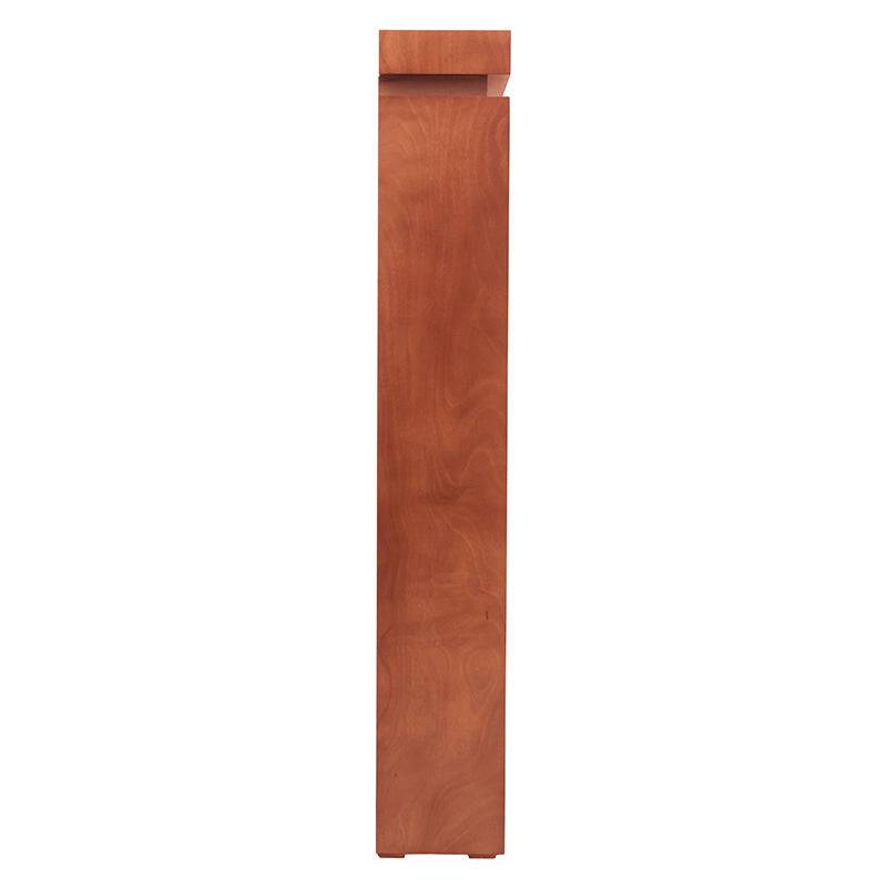 Librero Tamayo de 60 cm de ancho en chapa de caoba con acabado en color tabaco, deurope.com.mx, con estantes y diseño elegante
