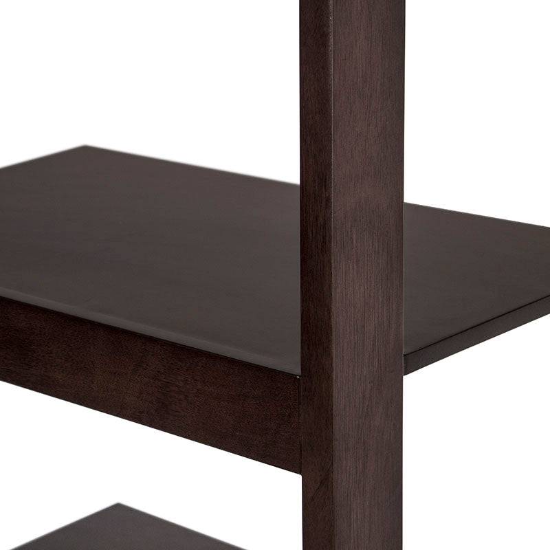Librero Cay de 80 cm de la marca deurope.com.mx, en madera de caoba con acabado tabaco, frente y detalles visibles.