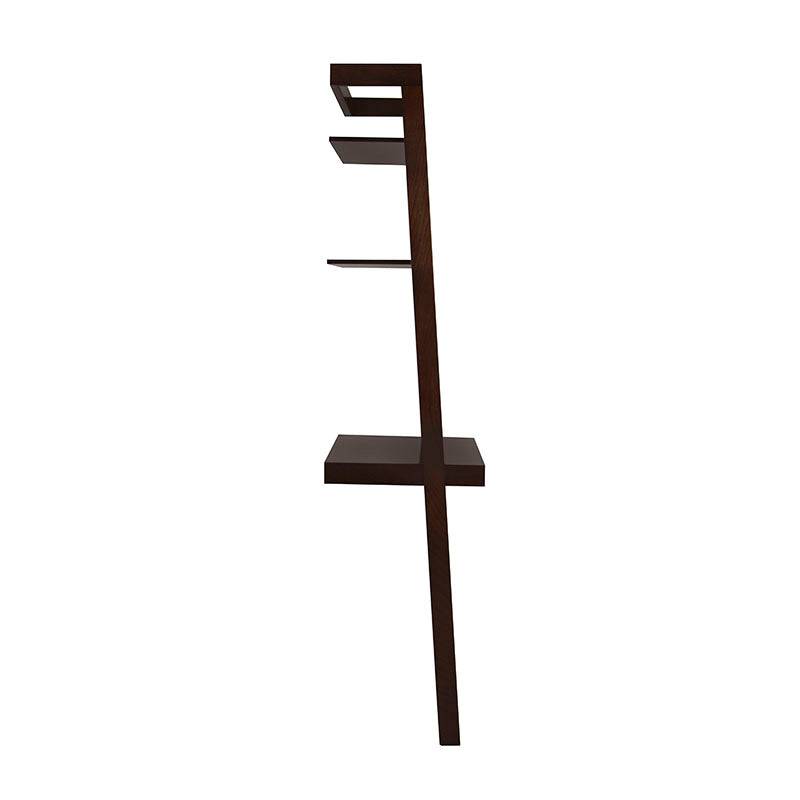 Librero con escritorio de madera en tono tabaco y chapa de caoba, frente de 80 cm, alto 190 cm y fondo 45 cm, de deurope.com.mx.