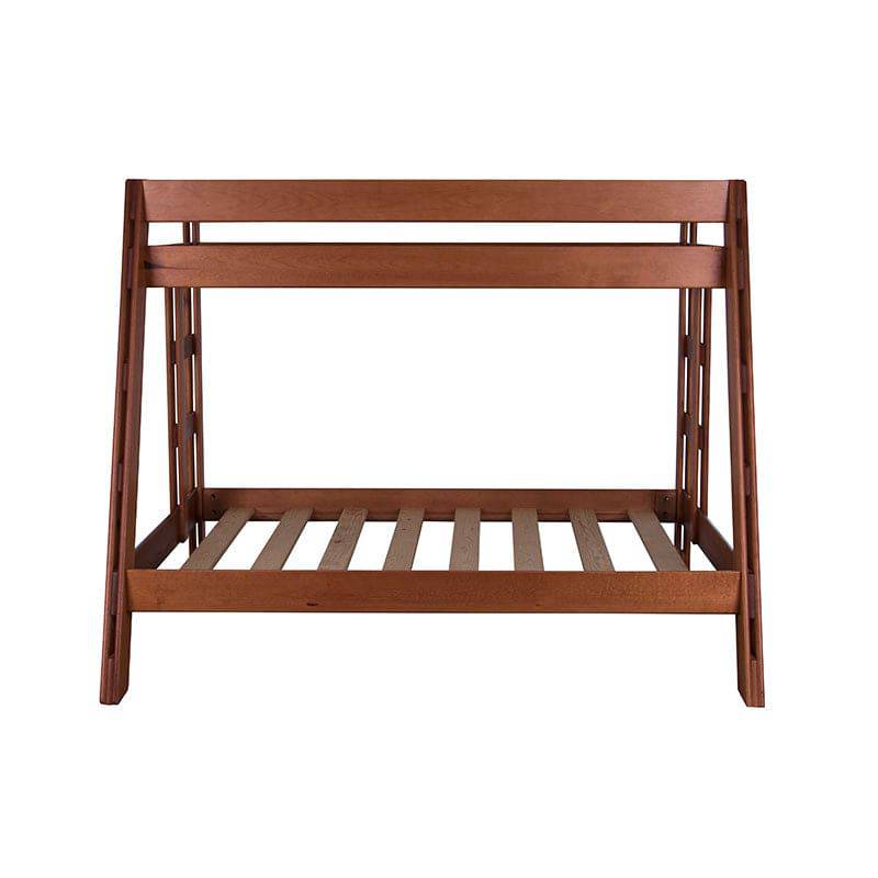 Litera Family de madera de pino con estructura industrializada, frente de 204 cm, altura de 162 cm y fondo de 160 cm.