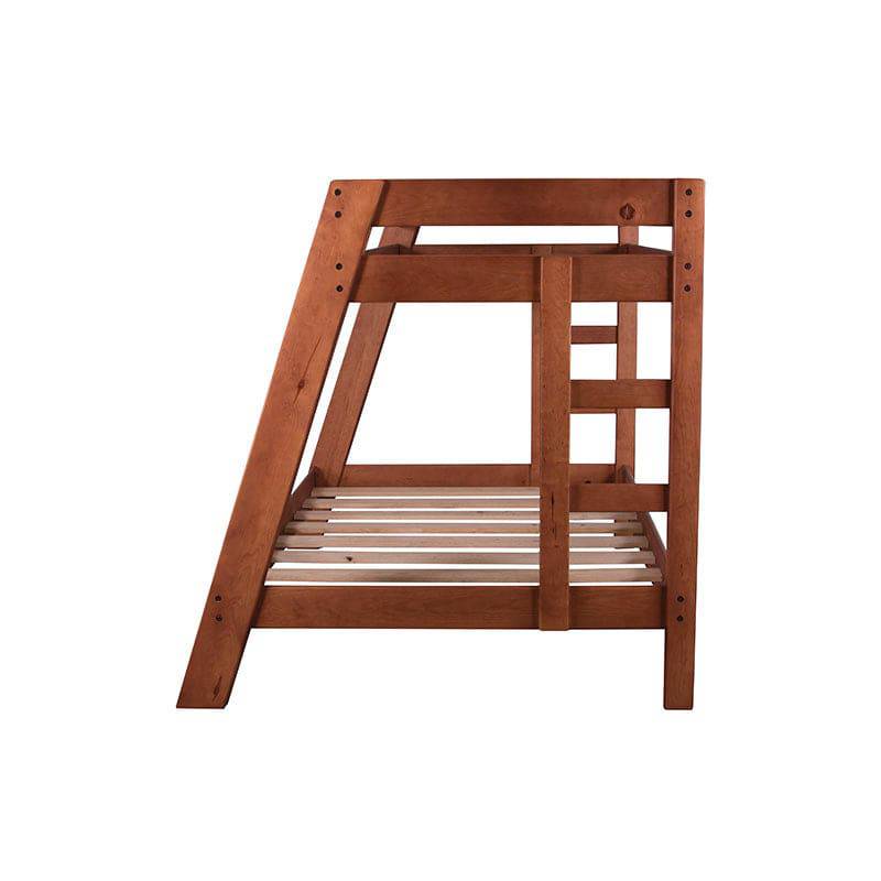 Litera Family de madera de pino en acabado nogal, con estructura robusta y dimensiones de 204x162x160 cm, deurope.com.mx