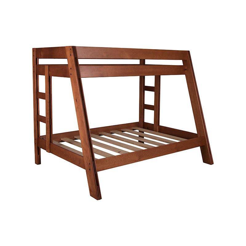 Litera Family de madera de pino con estructura de nogal, 204 cm de alto, 162 cm de frente y 160 cm de fondo.