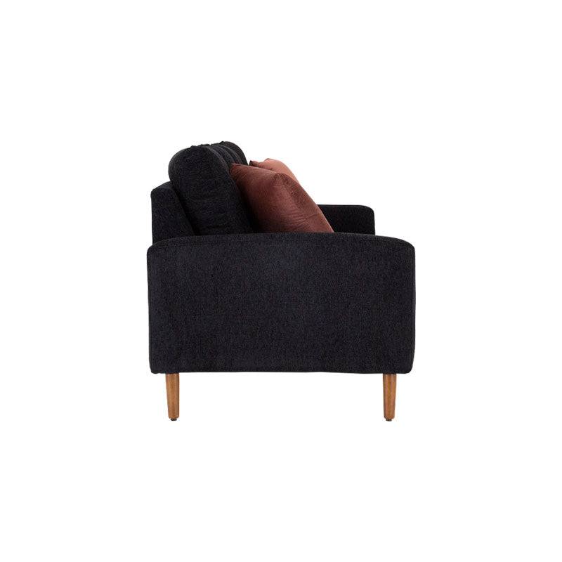 Sofá de sala Eugenia de 2 piezas en tela gris, estilo moderno y cómodo, ideal para salón con decoración contemporánea.