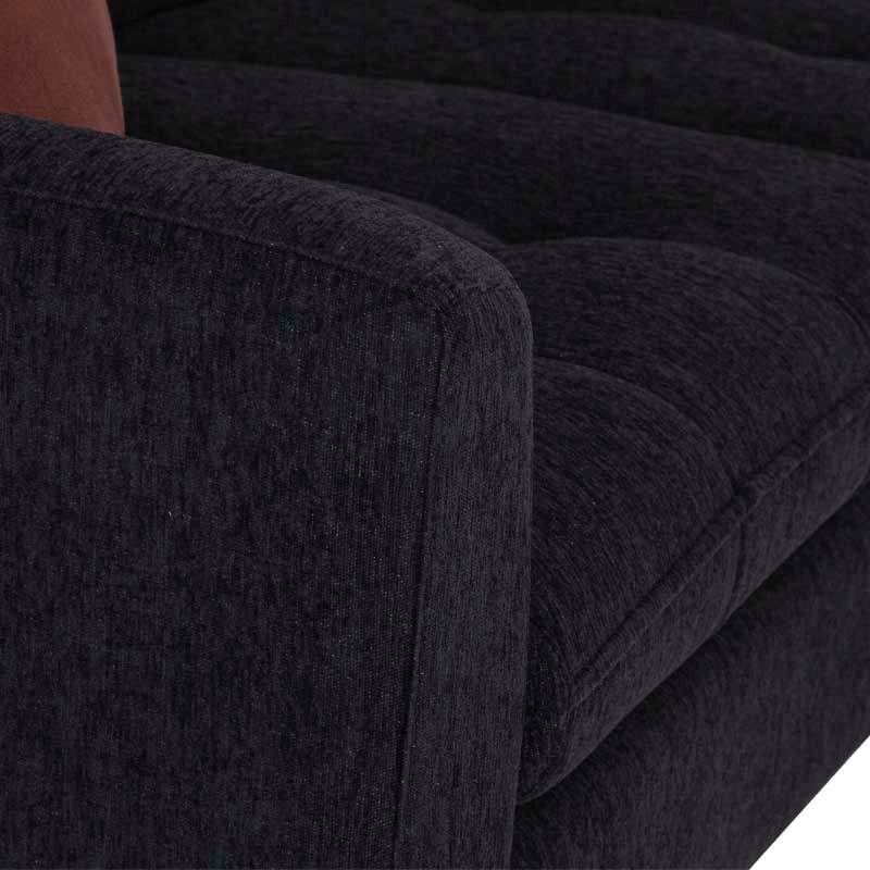 Juego de sala Eugenia de 2 piezas, sillones de estilo moderno en color gris con detalles tapizados y patas de madera.
