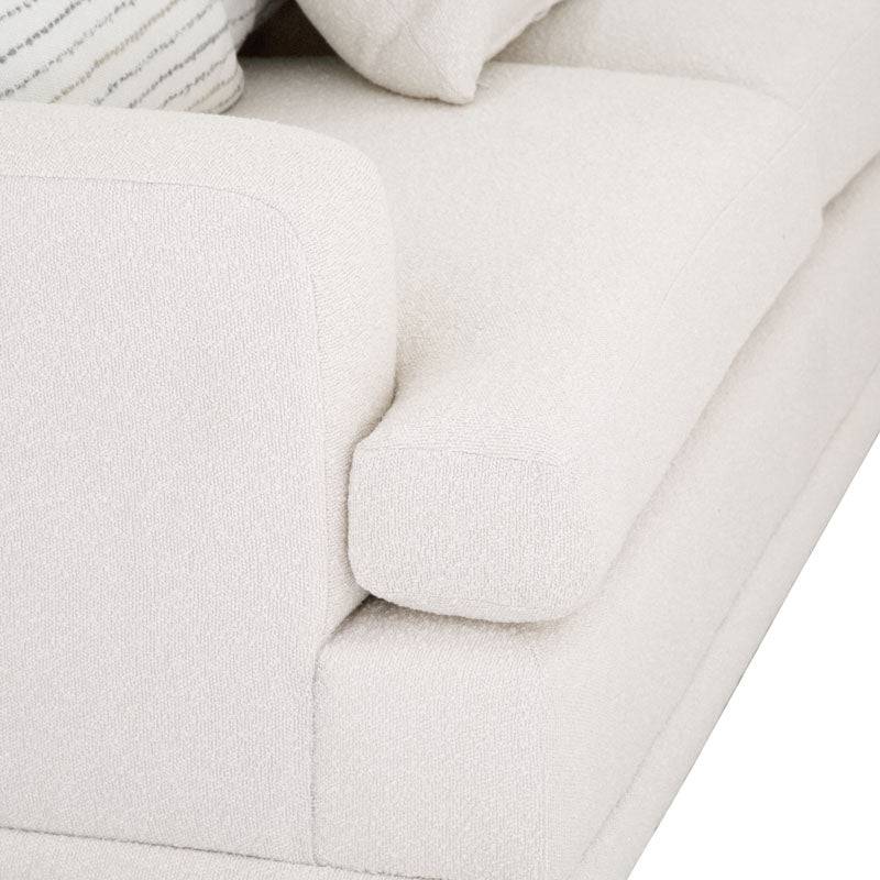 Sofá loveseat Oliver de deurope.com.mx en color gris, con diseño moderno y cojines acolchados para mayor comodidad.