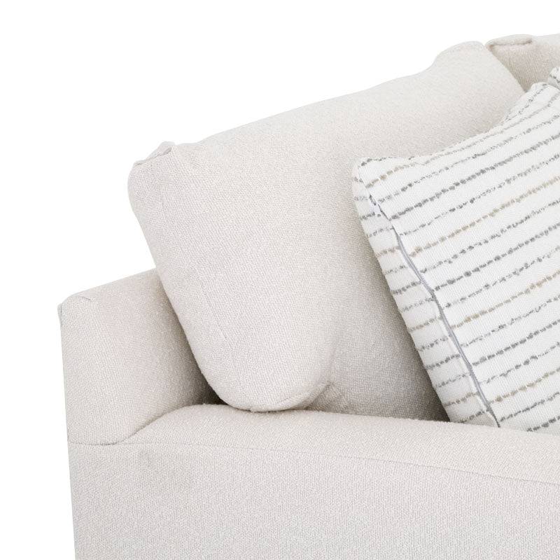 Sofá loveseat Oliver de deurope.com.mx, asiento cómodo con tapizado en tela gris y estructura moderna para sala.