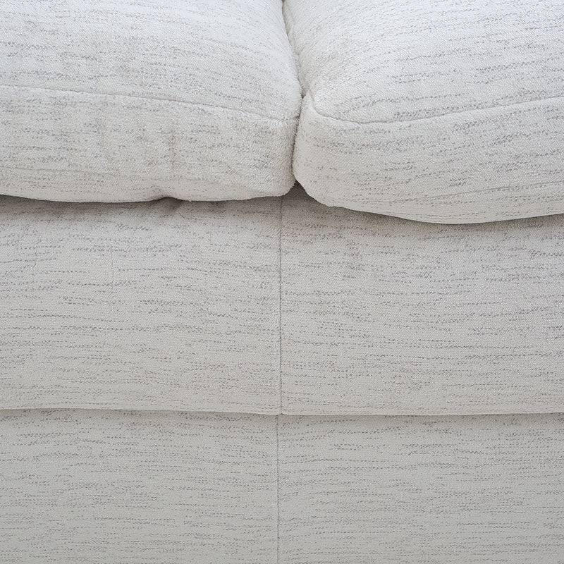 Juego de sala Chloe de 2 piezas en tela marfil, sofá de esquina con diseño moderno y cómodo para el hogar.