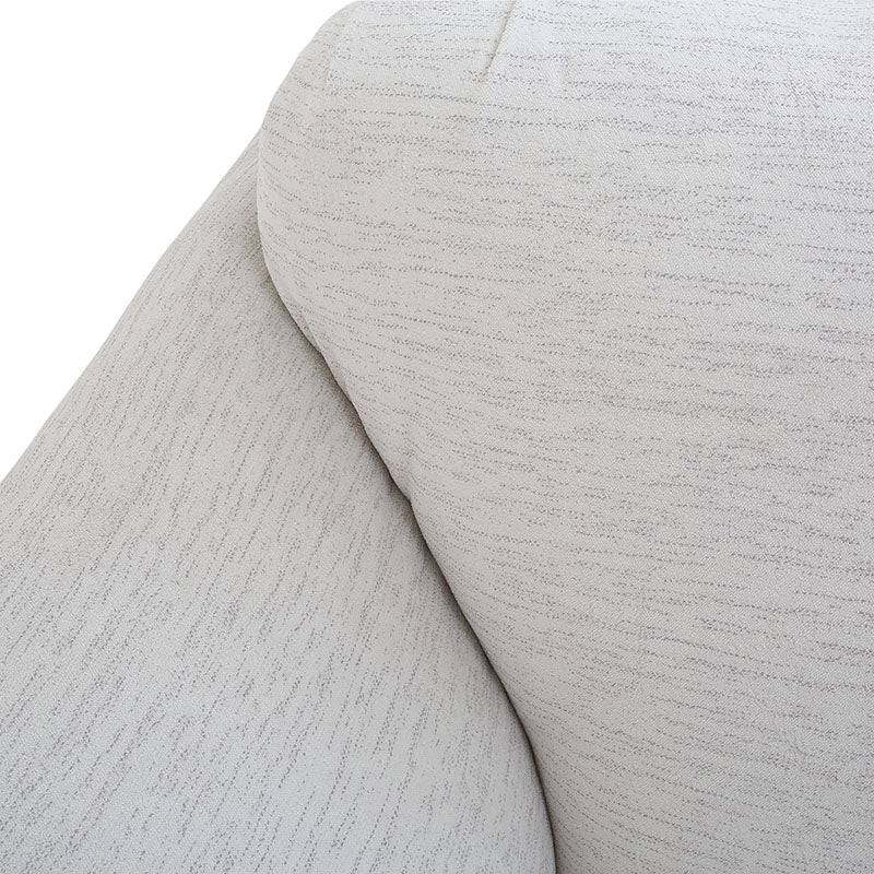 Juego de sala Chloe de 2 piezas en tela marfil con sillón loveseat de 150 cm de ancho, 90 cm de alto y 96 cm de fondo.