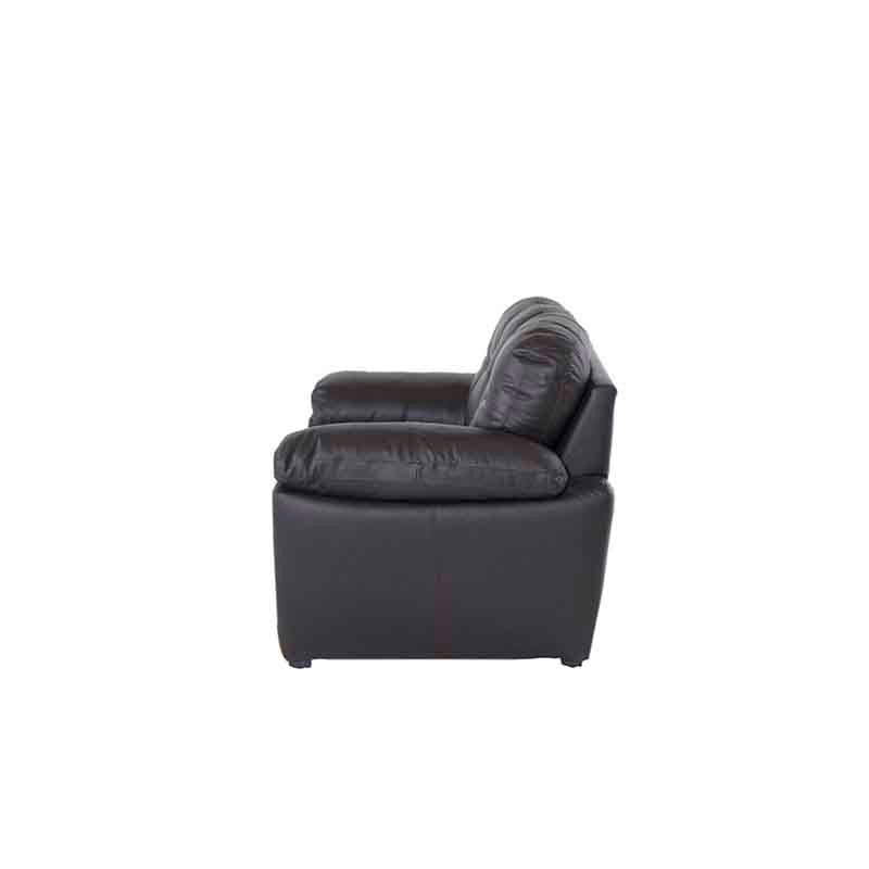 Juego de sala Carter de cuero moka, sillón y loveseat de 169 cm de altura, 90 cm de ancho, en color marrón.