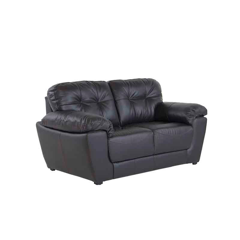 Juego de sala Carter de 2 piezas en cuero color moka, con asiento y respaldo, visible en la imagen.