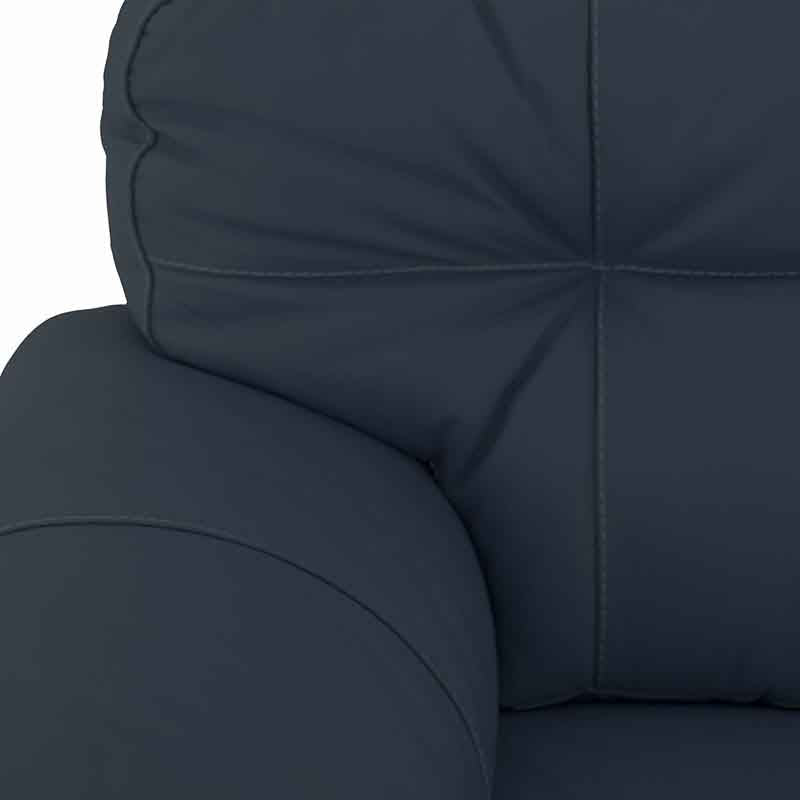Juego de sala Carter de cuero marrón, sillón de dos piezas con diseño moderno en frente, con dimensiones de 169x90x88 cm.