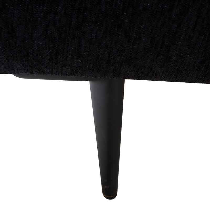 Juego de sala Alessandra de 2 piezas en tapiz negro, sofá loveseat con tapizado afelpado, 176 cm x 80 cm x 93 cm