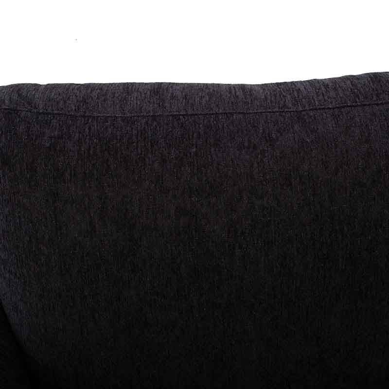 Juego de sala Alessandra de 2 piezas, sofá loveseat negro tapizado en tejido plano afelpado, 176 cm de ancho y 80 cm de alto.