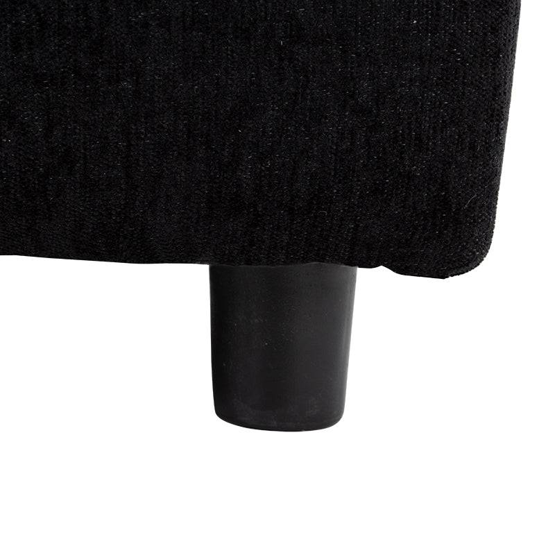 Juego de sala Lazy deurope.com.mx con sofá y loveseat en tela negra, diseño moderno y cómodo, vista frontal.