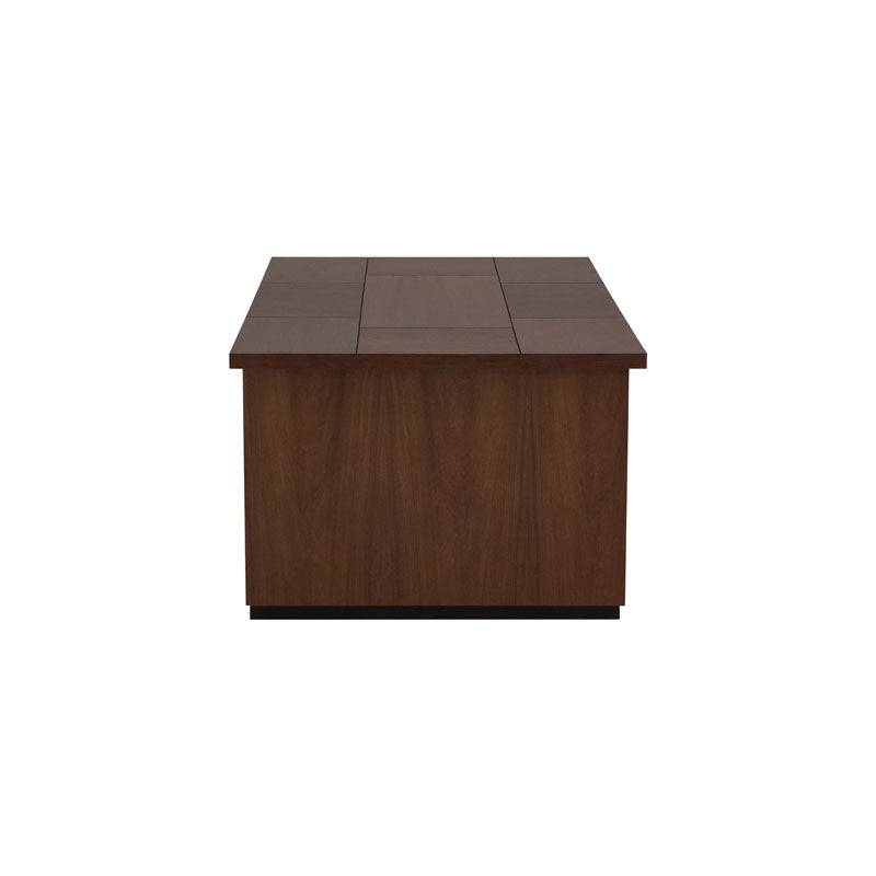 Mesa de centro Bourbon de Deurope, con acabado en madera oscura y diseño rectangular, visible en la imagen.